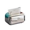 ArQray Nodic Paper Rack Elegant Chrome Car Home Cube Square Shaped Tissue Box Container ABS Plastic Carton Towel Napkin Tissue Holder(Silver) view 1