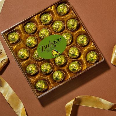 Pistachio and Kadayif, Knafa, Kunafa, Cream Filled Milk Chocolate, Duba Turkish Chocolate, For Eid, 11.11 oz, (Pack of 3)