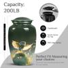 Green Owl Large Urns for Human Ashes Female - Decorative Urn for Human Ashes Male 10 Inch view 2
