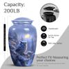 Blue Snow Owl Large Funeral urns for Ashes Adult Male - Small Memorial urn for Ashes for Women & Men 1 Large 4 Keepsake view 2