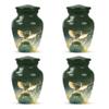 Green Owl Memorial Urns for Human Ashes Keepsake - Burial Urns for Adult Human Ashe Female & Male 3 Inch 4 Pcs view 1