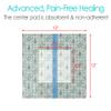 12"x12" Waterproof Shower Cover Incision Bandages for Large Wound with No Glue On The Center Adhesive Transparent Shower Protector Post Surgical Water Barrier Guard Pack of 14 view 4