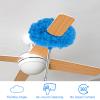 Extendable Microfiber Ceiling Fan Duster with 4-PC Metal Pole, Detachable Dusting Head Reusable Microfiber Cleaner for High Ceilings view 2