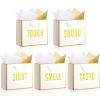 Kolldenn 5 Senses Gift Bags for Him Her Five Senses Gift Bag with Ribbon Handles and Tissue Paper Present Wrappings for Valentine Wedding Birthday Mothers Day(White,11.8 x 10 x 4 Inch) view 1