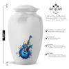 YATHABHISA White Guitar Cremation Urn for Human Ashes, Custom Memorial Urns for Adults, Men & Women, Decorative, Combo (1Pc 10 Inch & 4Pcs 3 Inch) view 2