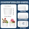 Nuenen 500 Pcs 8 oz Summer Ice Cream Paper Cups Bulk Disposable Dessert Cups Solid Color Paper Dessert Bowls for Snack Sundae Spring Party Favors Ice Cream Bar Supplies (White) view 3