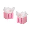 IN-JOOYAA 10 Pcs Small Gift Bags with Tissue Paper Square Gift Bags 6x6x6 Inches with Handles for Gift Giving (Pink) view 1