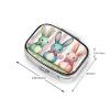 CSIVKEJ Easter Rabbit Print Square Pill Box 2 Compartment Decorative Pocket Purse Portable Mini Travel Medicine Holder Organizer view 3