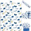 60 Sheets 2026 Graduation Tissue Paper, 13.7 x 19.8'' Graduate Cap Diploma Scroll Book Patterns Gift Wrapping Paper for 2026 Graduation Art Craft Party Supplies (Blue) view 1
