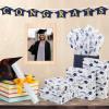 60 Sheets 2026 Graduation Tissue Paper, 13.7 x 19.8'' Graduate Cap Diploma Scroll Book Patterns Gift Wrapping Paper for 2026 Graduation Art Craft Party Supplies (Blue) view 3