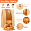 100 Pcs Bread Bags for Homemade Bread, ROOKEA Sourdough Paper Bags with Window 13.7x8.2x3.5in Large Kraft Bakery Paper Packaging with Sealing Stickers for Storage Cookie Food Snack Breakfast view 3