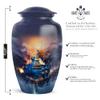 YATHABHISA Guitar Cremation Urn for Human Ashes, Decorative Musical Keepsake Memorial Urns for Adults Men & Women, Dark Blue, Combo (1Pc 10 Inch & 4Pcs 3 Inch) view 2