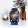 YATHABHISA Guitar Cremation Urn for Human Ashes, Decorative Musical Keepsake Memorial Urns for Adults Men & Women, Dark Blue, Combo (1Pc 10 Inch & 4Pcs 3 Inch) view 4