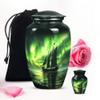 Aurora Boat Large Memorial Urn for Ashes for Women & Men - Mini Burial Urns for Adult Human Ashes - Combo 1 Large 1 Keepsake view 1
