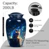 Blue Night Owl Small Keepsake Urns for Human Ashes - Cremation Urns for Ashes Adult Male & Female Combo 1 Large 2 Keepsake view 2