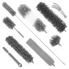 10Pcs Ceilings Cleaning Duster, Bendable Cleaning Duster Kit, Extendable Feather Duster Set, Feather Duster Set for Chandeliers Furniture Window Blind view 1
