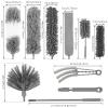 10Pcs Ceilings Cleaning Duster, Bendable Cleaning Duster Kit, Extendable Feather Duster Set, Feather Duster Set for Chandeliers Furniture Window Blind view 2