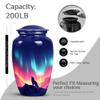 Aurora Wolf Large Urns for Human Ashes Adult Female & Male - Small Funeral Cremation Urns for Human Ashes - Combo 1 Large 1 Keepsake view 2