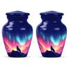Aurora Wolf Funeral Urns for Human Ashes Adult Female - Large Urns for Human Ashes Adult Male 3 Inch 2 Pcs view 1