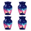 Aurora Wolf Memorial Urns for Human Ashes Adult Female & Male - Mini Keepsake Urns for Human Ashes - 3 Inch 4 Pcs view 1