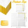 200 PCS Scalloped Napkins with Gold Foil Edge Cocktail Napkin Disposable Beverage Napkins White Dessert Paper Party Supplies for Wedding Baby Shower Birthday Party Tableware Decoration view 2