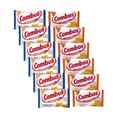 Combos Cheddar Cheese Baked Cracker (1.7oz) & Cheddar Cheese Baked Pretzel (1.8oz) Baked Snacks (6ea) (Variety Pack)