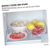 GALPADA 300pcs Elastic Food Preservation Covers Pe Plastic Wrap for Bowls Plates and Containers Food Storage for Fridge and Kitchen Use view 4
