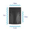 1000 Pcs - 3.6 Inch x 5 Inch PCR Smell Proof Mylar Bags Tamper Evident - 1/8th Ounce (3.5 Grams) (Matte Black With Window (No Tear Notch)) view 3