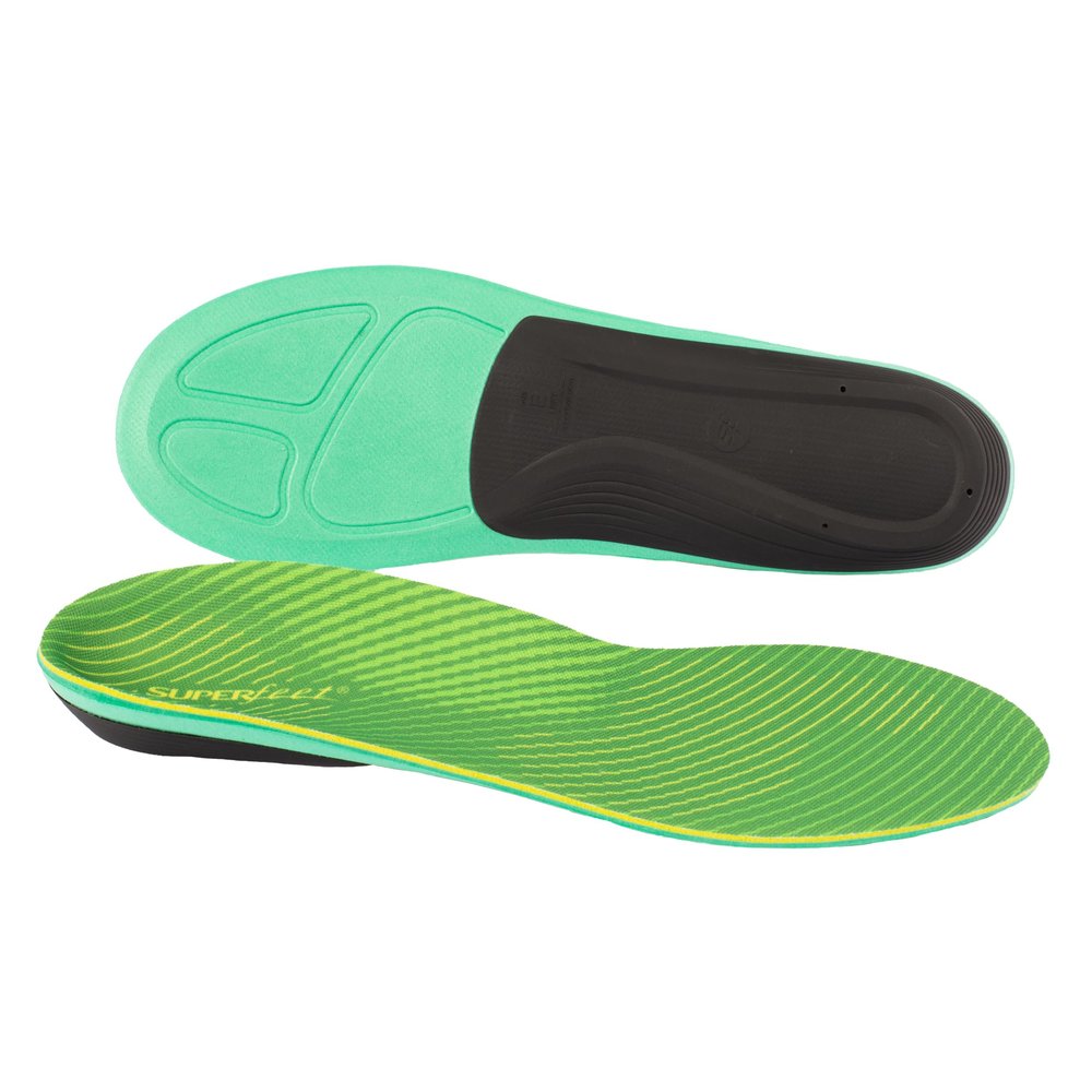 Superfeet Run Support High Arch Green v2 Shoe Inserts For Men 11.5-13 / Women 12.5-14