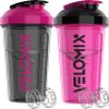 VELOMIX -2 Pack- 28 oz Protein Shaker Bottles for Protein Mixes - 2x Wire Whisk | Leak Proof Shaker Cups for Protein Shakes and Pre Workout | Protein Shaker Bottle Pack (B2) Black/Pink view 1