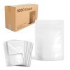 1000 Pcs - 3.6 Inch x 5 Inch PCR Smell Proof Mylar Bags Tamper Evident - 1/8th Ounce (3.5 Grams) (Matte White (With Tear Notch)) view 1