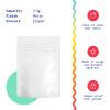 1000 Pcs - 3.6 Inch x 5 Inch PCR Smell Proof Mylar Bags Tamper Evident - 1/8th Ounce (3.5 Grams) (Matte White (With Tear Notch)) view 2
