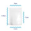 1000 Pcs - 3.6 Inch x 5 Inch PCR Smell Proof Mylar Bags Tamper Evident - 1/8th Ounce (3.5 Grams) (Matte White (With Tear Notch)) view 3