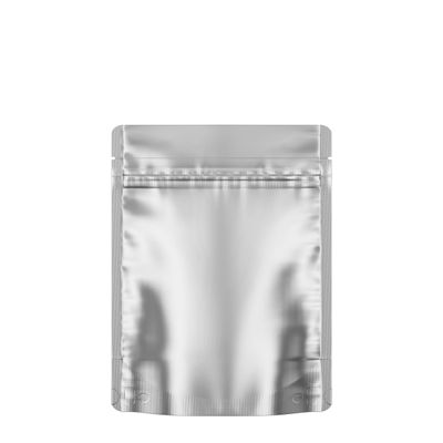 1000 Pcs - 4 Inch x 6.5 Inch PCR Smell Proof Mylar Bags Tamper Evident - 1/4th Ounce (7 Grams) (Matte Silver With Window (With Tear Notch))