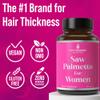 Saw Palmetto for Women + Biotin, Zinc, Copper, & Vitamin D. Women's Hair Growth Supplement. Clean, Non-GMO, Vegan Hair Vitamins with Standardized Saw Palmetto view 4
