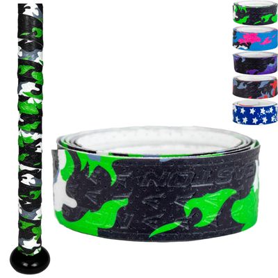 Easton | 1.10mm Flow Tack Bat Grip | Baseball / Softball | Green & Black Camo