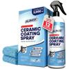 GLOMAX Home Ceramic Coating Spray Kit (16 oz) - Shine, Seal & Protect Stainless Steal, Glass, Kitchen & Bath Surfaces - Extremely Hydrophobic - Repels Stains & Grime - Includes 2 Micro Fiber Towels view 1