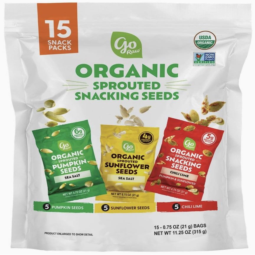 Go Raw Organic Sprouted Snacking Seeds - 15 Pack