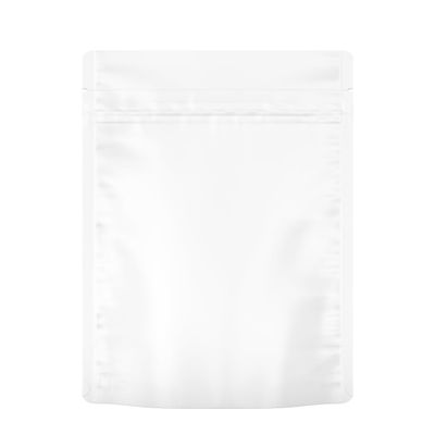 1000 Pcs - 5 Inch x 8.1 Inch PCR Smell Proof Mylar Bags Tamper Evident - Half Ounce (14 Grams) (Matte White (Tear Notch))