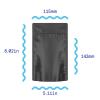 1000 Pcs - 5 Inch x 8.1 Inch PCR Smell Proof Mylar Bags Tamper Evident - Half Ounce (14 Grams) (Matte Black (No Tear Notch)) view 3
