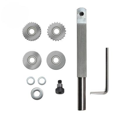 Cosyhat 1 Set Texture Woodturning Tool Thread Spiral Turning Tools Texturing and Spiralling System Alloy Steel Wheel Cutter Woodturning Accessaries
