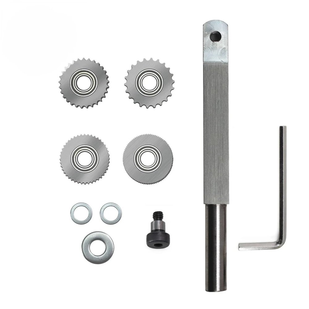 Cosyhat 1 Set Texture Woodturning Tool Thread Spiral Turning Tools Texturing and Spiralling System Alloy Steel Wheel Cutter Woodturning Accessaries