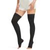NURCOM 20-30 mmHg Medical Compression Stockings for Women & Men, Open Toe Thigh High Compression Socks with Dot Silicone Band, Graduated Support Stockings for Varicose Veins, Swelling, DVT, Flight view 1