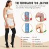 NURCOM 20-30 mmHg Medical Compression Stockings for Women & Men, Open Toe Thigh High Compression Socks with Dot Silicone Band, Graduated Support Stockings for Varicose Veins, Swelling, DVT, Flight view 4