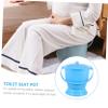 Healeved Portable Urinal Pot Handle for Boys and Girls and Adults Convenient Chamber Pot for Home Use Easy to Clean Elders and Boy Girl Blue view 4