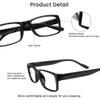 VisionGlobal 4 Pairs Reading Glasses, Computer Reading Glasses for Women and Men, Fashion Square Eyewear Frame(4 Black,+4.00) view 2