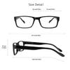 VisionGlobal 4 Pairs Reading Glasses, Computer Reading Glasses for Women and Men, Fashion Square Eyewear Frame(4 Black,+4.00) view 3