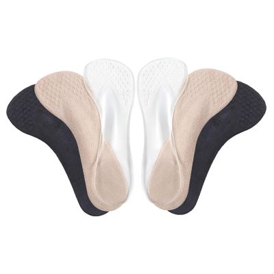 PartyKindom 3pairs Women Shoe Insoles Arch Support Gel Inserts for Safety Shoes Slip-Resistant Foot Care