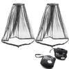 Benvo Mosquito Head Net Mesh One Piece Face Neck Fly Netting Cover from Bugs Gnats Noseeums Hat-Compatible Insect Shield for Fishing, Camping, Gardening (2pcs, Black, Upgraded Big Net) view 1