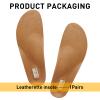 Leather Insoles for Clarks Oxford Shoes, Replacement Footwear Inserts for Men's Comfortable Light-Weight and Cushion Shock Absorbing(M8) view 2